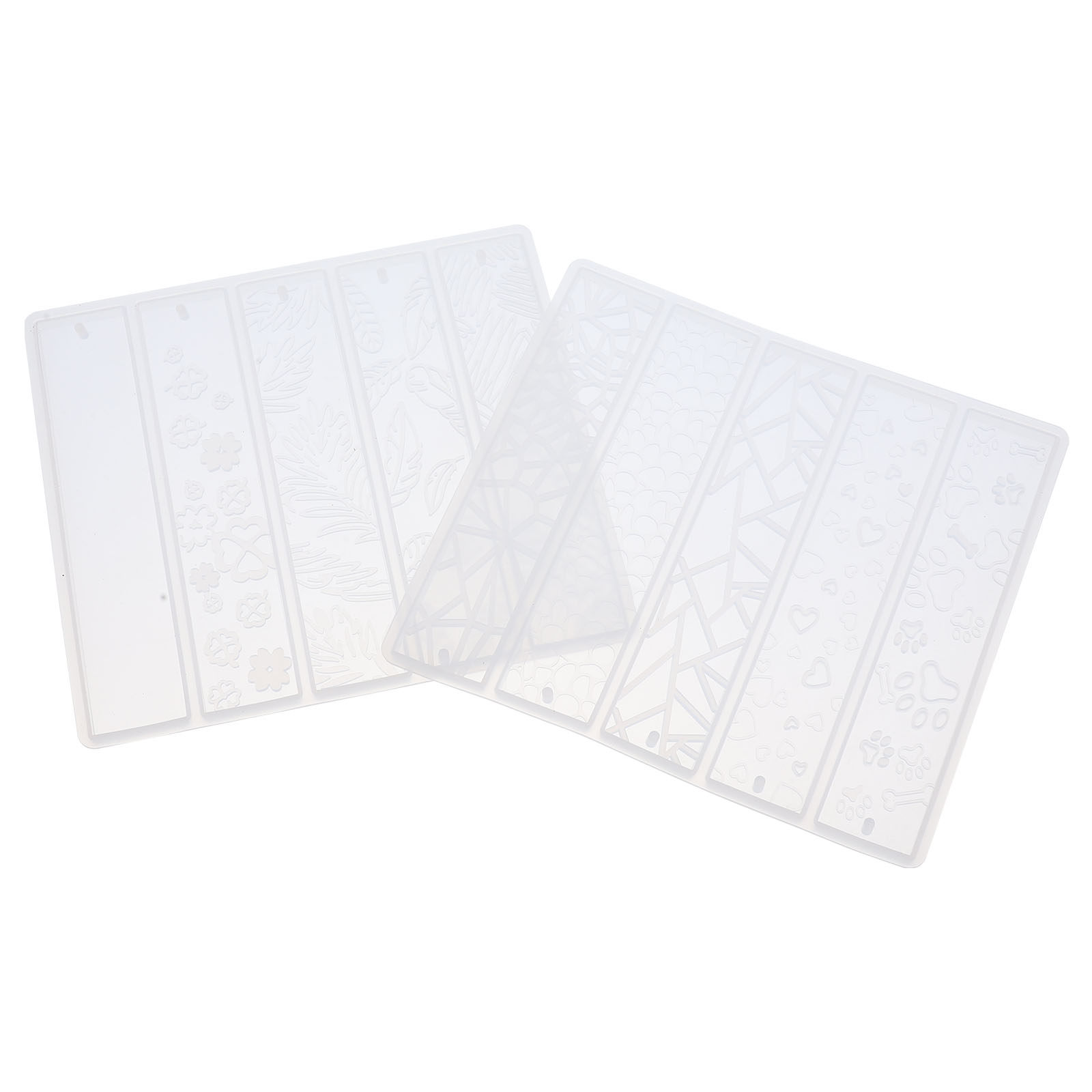 Soap Making Ins - 2 Stück Rechteckige Silikon-Lesezeichenformen für Epoxidharz,